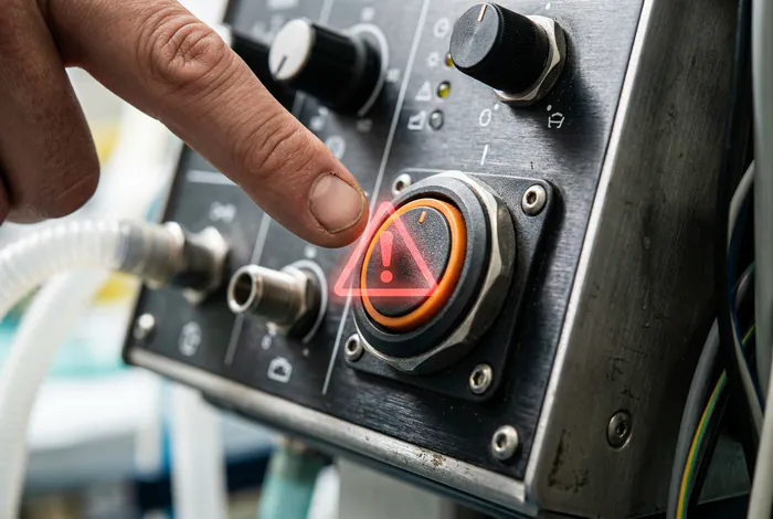Gros plan sur un interrupteur de ventilation mécanique contrôlée avec attention