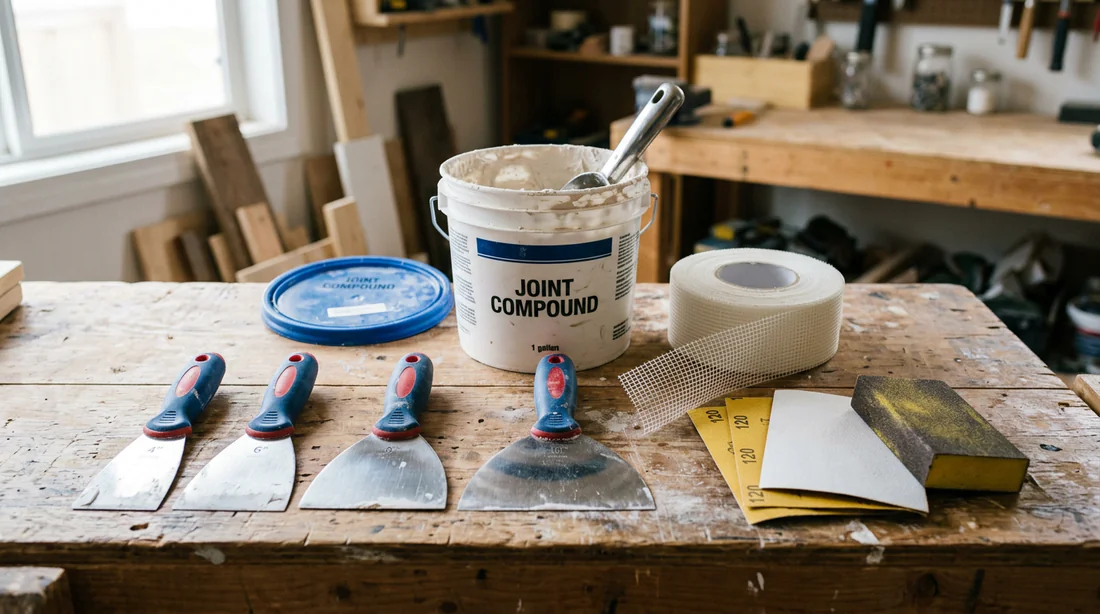 Outillage indispensable pour reboucher et enduire du placo.