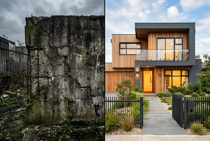 Avant-après de la rénovation d'une maison Phénix