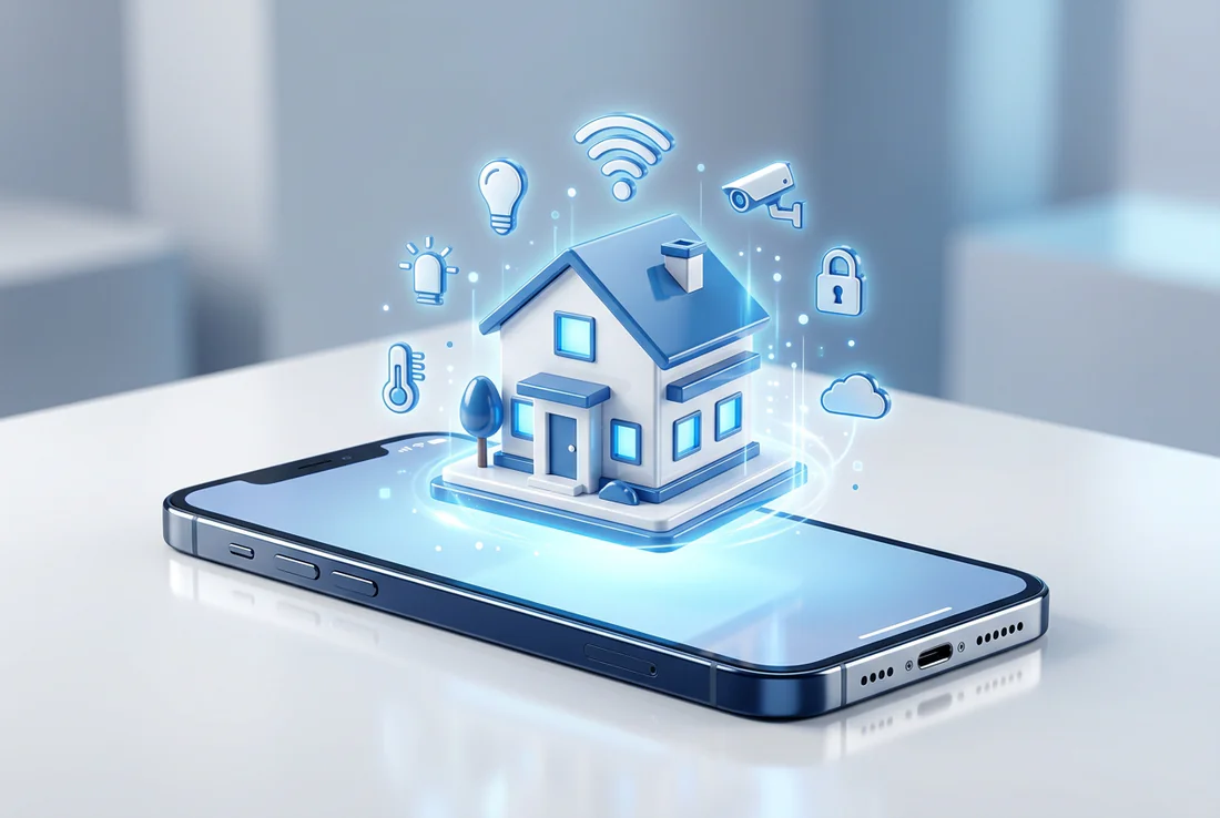 Carte interactive des biens immobiliers sur un smartphone urbain