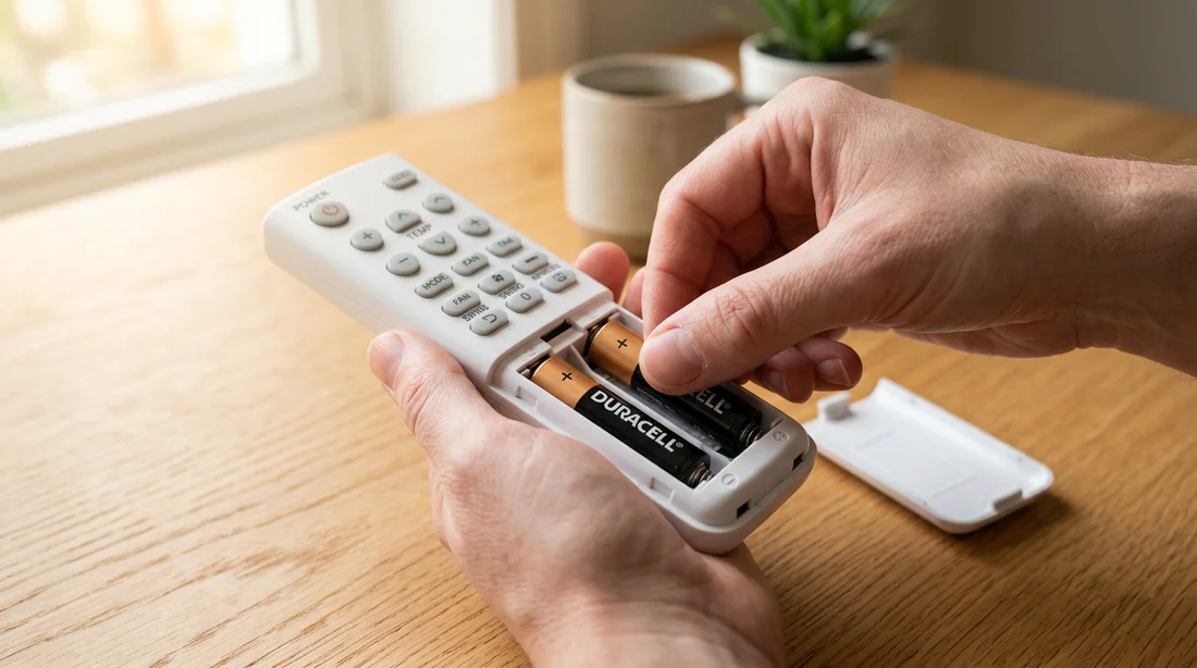 Changement des piles de la télécommande du climatiseur