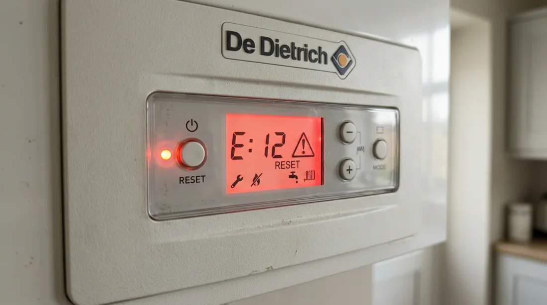 Chaudière De Dietrich Twineo EGC 25 avec pictogramme d'alerte rouge – miniature article