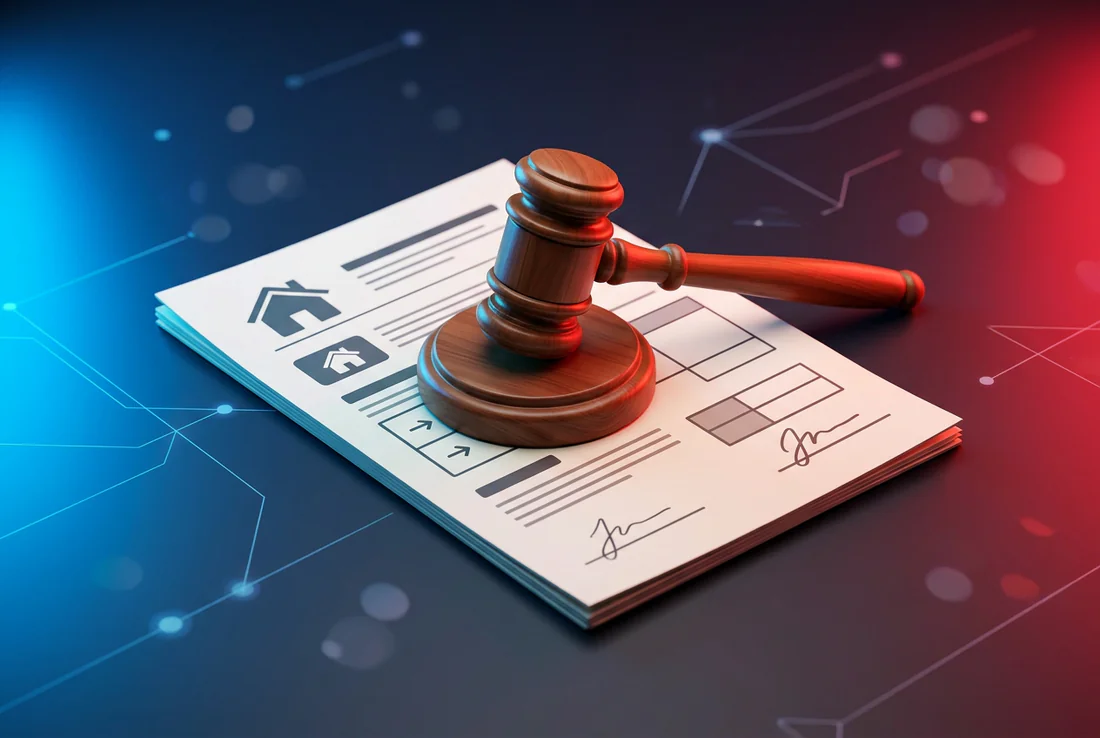 Agent immobilier présentant un bien à un couple d'acheteurs potentiels dans un appartement moderne