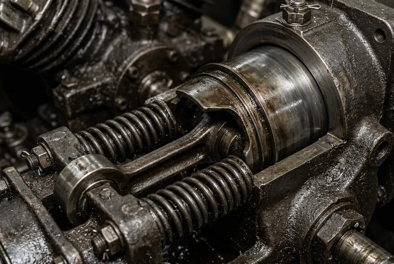 Vue détaillée du piston de commande interne pour le dégrippage manuel.