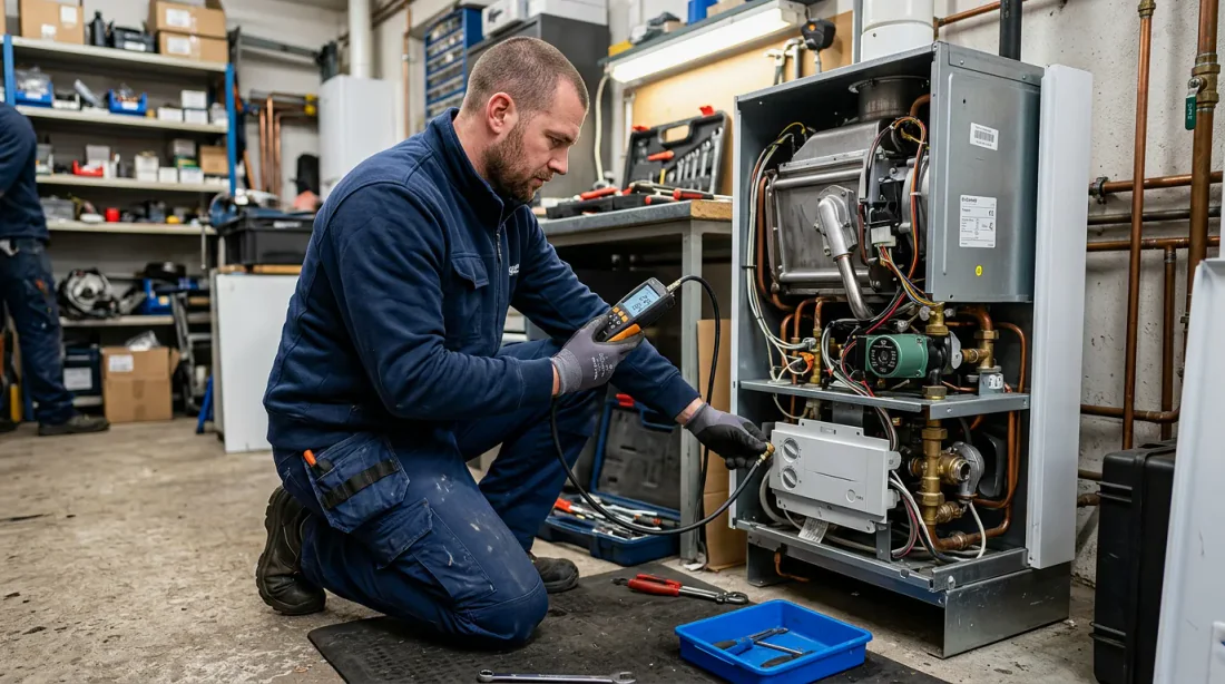 Chaudière De Dietrich Twineo EGC 25 avec pictogramme d'alerte rouge – miniature article