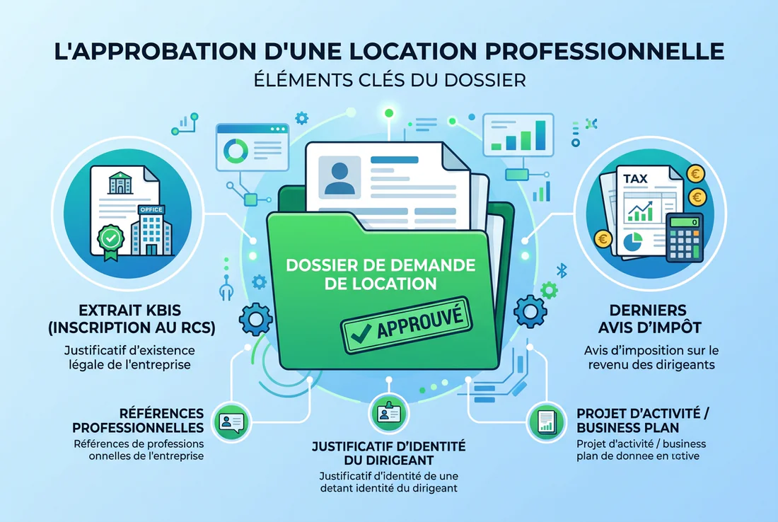 Infographie des pièces à fournir pour louer sans fiche de paie.