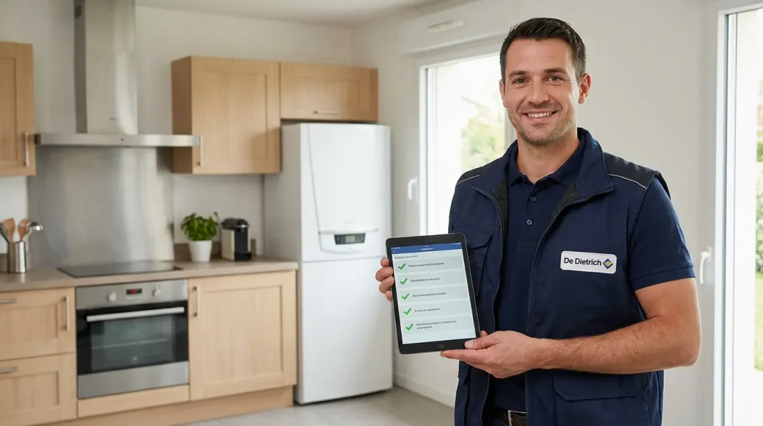 Chaudière De Dietrich Twineo EGC 25 avec pictogramme d'alerte rouge – miniature article