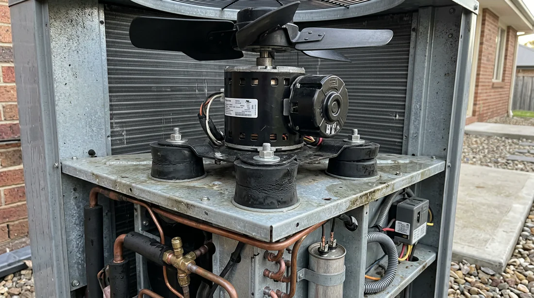 Inspection des composants mécaniques et du ventilateur d'une unité de climatisation