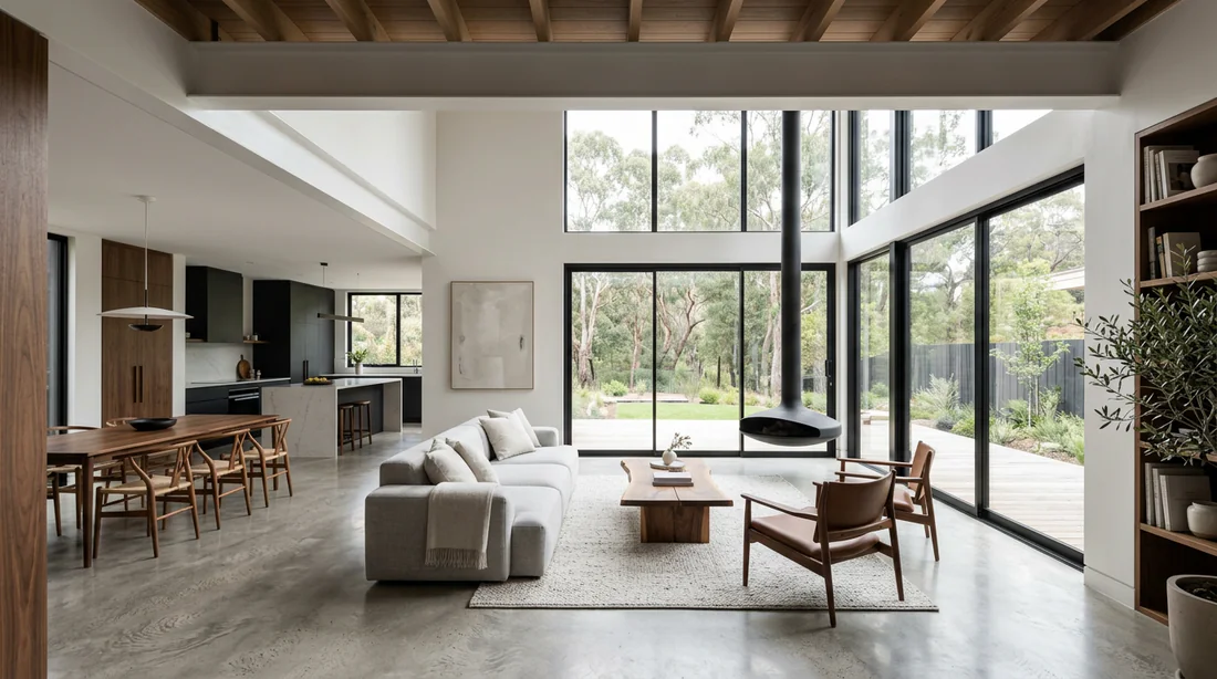 Intérieur moderne d'une maison rénovée