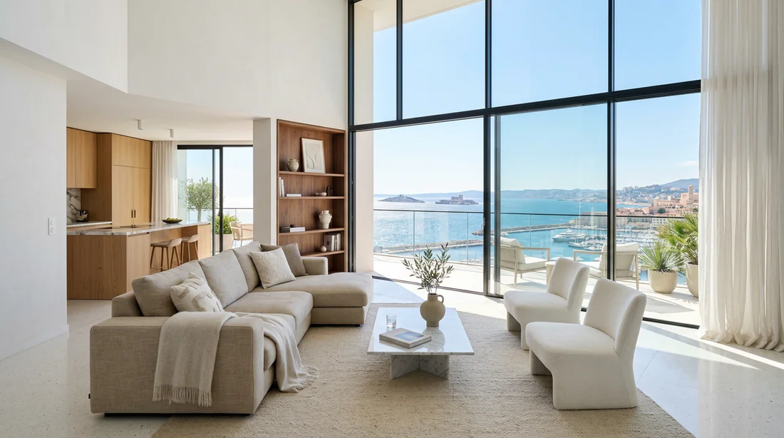 Appartement de luxe lumineux à Marseille