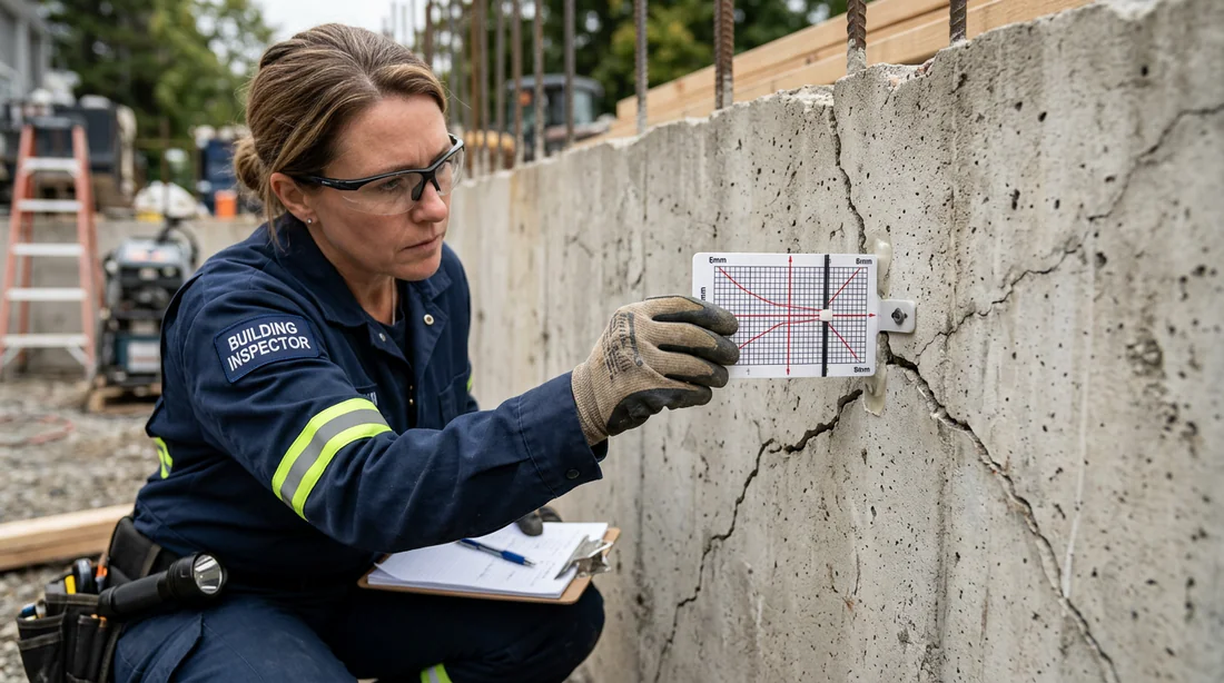 Diagnostic d'une fissure sur une structure en béton par un expert