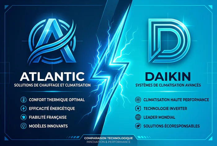 Infographie comparatrice Atlantic contre Daikin