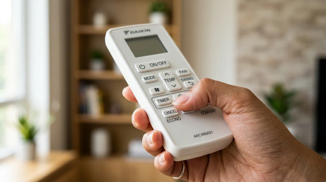 Appui sur le bouton Cancel de la télécommande Daikin pour afficher les codes erreurs