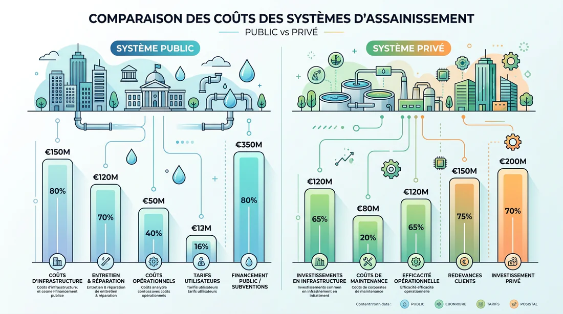 Comparatif des coûts d'assainissement