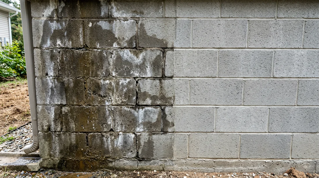 Diagnostic de l'humidité et des infiltrations sur un mur en parpaings