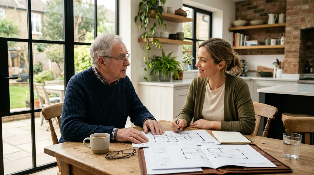 Mains de personne âgée tenant des clés de logement pour illustrer la recherche d'un logement senior